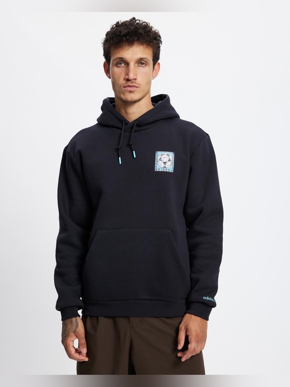 Adidas originals Men’s Soccer Graphic Hoodie Sweatshirt S Black